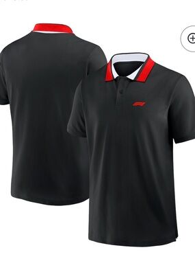 Formula 1  Black Polo Shirt with Red Trim